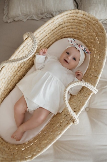 Body z sukienką dla niemowlaka biała - Dolce Sonno