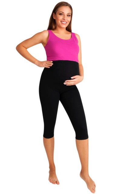 Legginsy ciążowe 3/4 czarne - Dolce Sonno