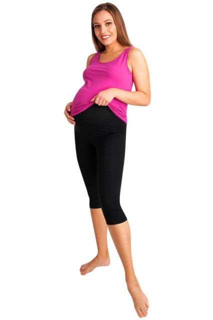 Legginsy ciążowe 3/4 czarne - Dolce Sonno