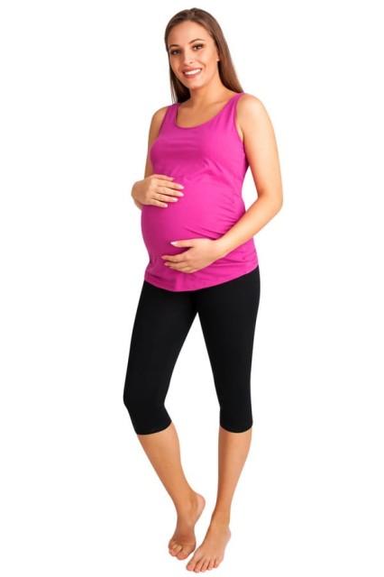 Legginsy ciążowe 3/4 czarne - Dolce Sonno