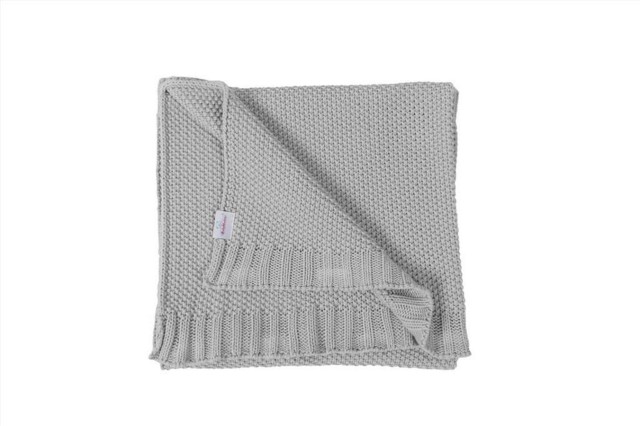 Kocyk dla niemowląt, bawełniany szary Tully - Baby Matex | Słodki Sen