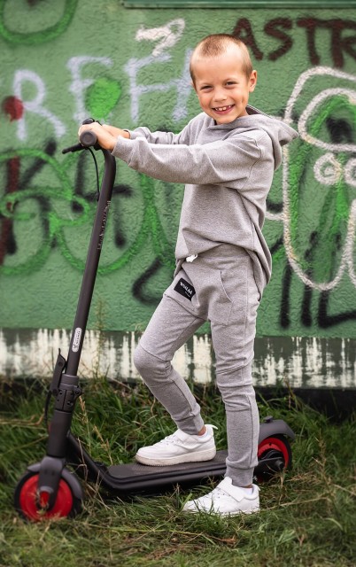 Bluza z kapturem dla chłopca ChillySzary melanż - Wualaa by dolce sonno