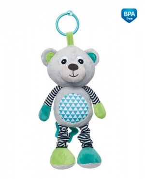 Pluszowa zabawka z pozytywką szary miś | Canpol