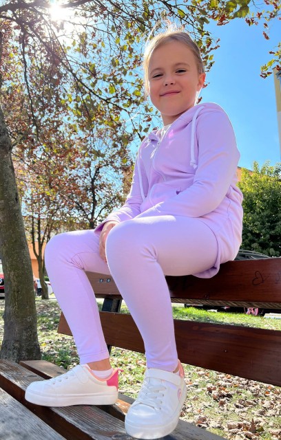 Bluza dziewczęca z kapturem rozpinana CoccoLilac - Wualaa by dolce sonno