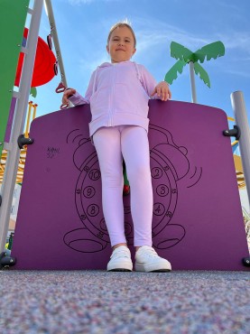 Legginsy dziewczęce długie Lilac - Dolce Sonno  