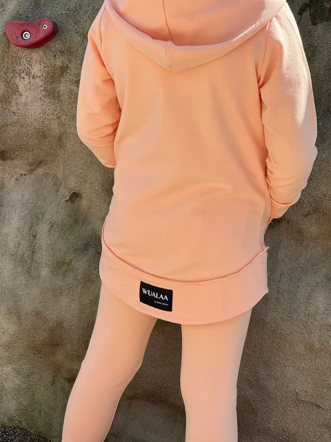 Bluza dziewczęca z kapturem rozpinana CoccoOrange - Wualaa by dolce sonno