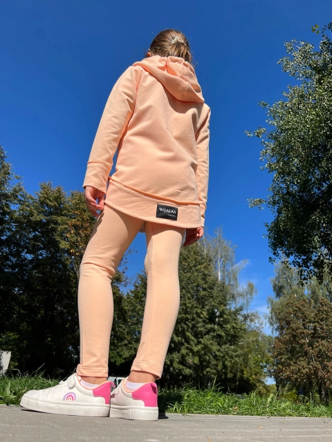Bluza dziewczęca z kapturem rozpinana CoccoOrange - Wualaa by dolce sonno 7
