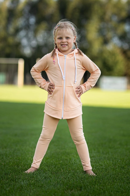 Bluza dziewczęca z kapturem rozpinana CoccoOrange - Wualaa by dolce sonno 9