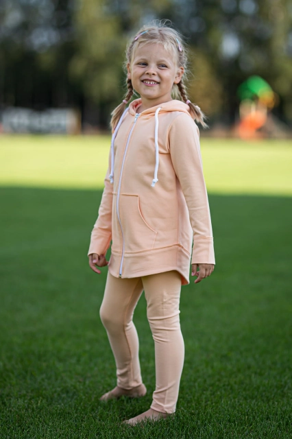 Bluza dziewczęca z kapturem rozpinana CoccoOrange - Wualaa by dolce sonno 8