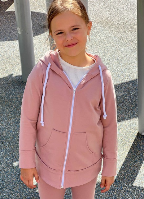 Bluza dziewczęca rozpinana z kapturem CoccoBlush - Wualaa by dolce sonno