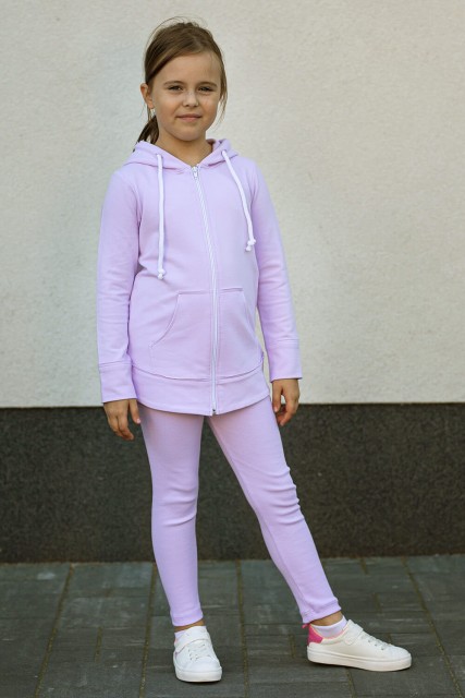 Bluza dziewczęca z kapturem rozpinana CoccoLilac - Wualaa by dolce sonno 6.jpg