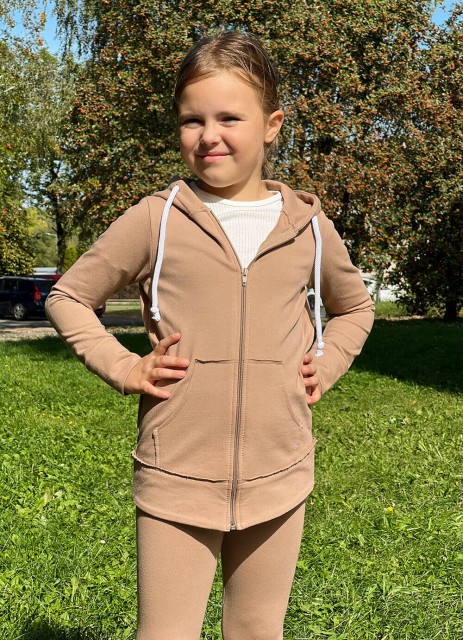 Bluza dziewczęca rozpinana z kapturem CoccoKawa - Wualaa by dolce sonno