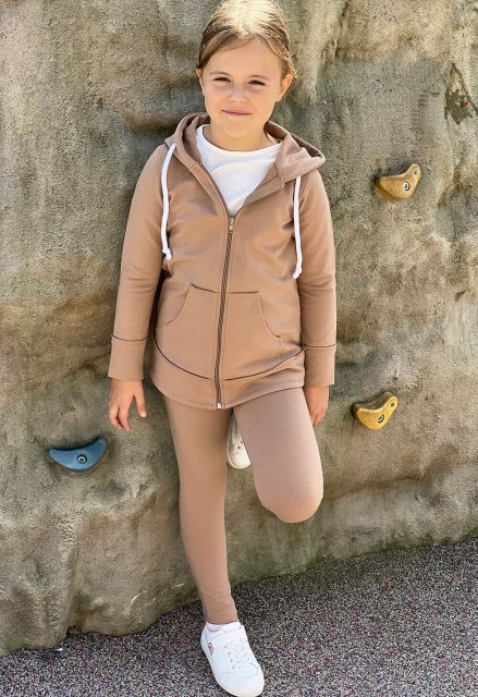 Bluza dziewczęca rozpinana z kapturem CoccoKawa - Wualaa by dolce sonno