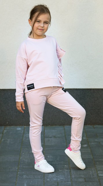 Dziewczęca bluza dresowa z falbaną LollyBallet - Wualaa by dolce sonno