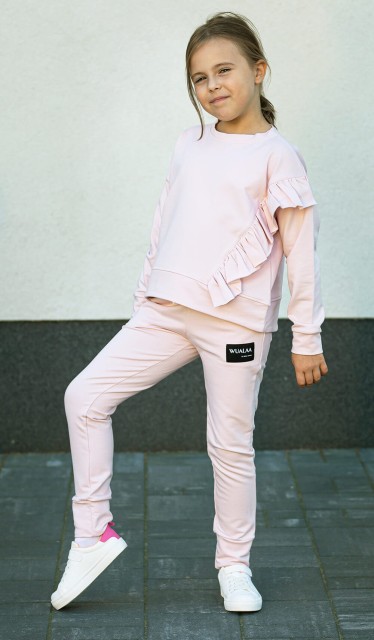 Dziewczęca bluza dresowa z falbaną LollyBallet - Wualaa by dolce sonno