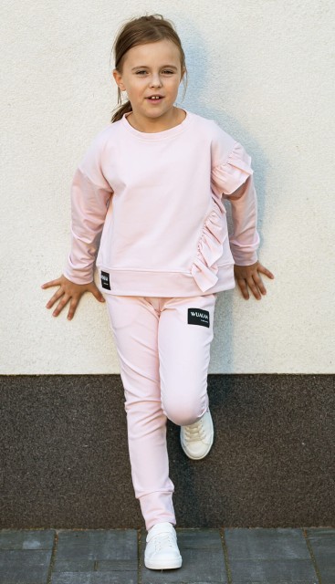 Dziewczęca bluza dresowa z falbaną LollyBallet - Wualaa by dolce sonno