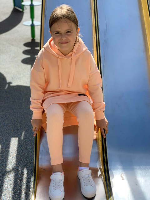 Legginsy prążkowane dla dziewczynki PoppyOrange - Dolce Sonno