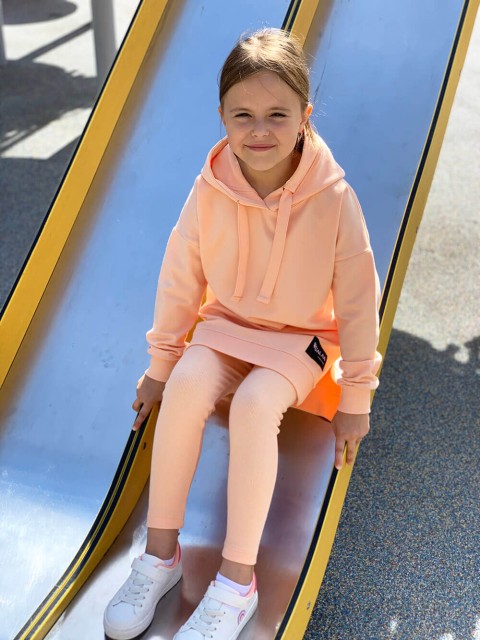 Legginsy prążkowane dla dziewczynki PoppyOrange - Dolce Sonno