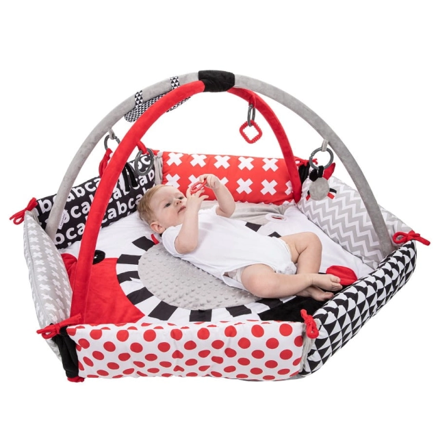 Canpol Babies Konstrastowa mata sensoryczna z pałąkami - 68/077
