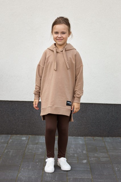 Legginsy dziewczęce długie Czekolada - Wualaa by Dolce Sonno