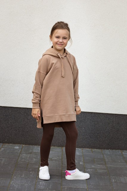 Legginsy dziewczęce długie Czekolada - Wualaa by Dolce Sonno