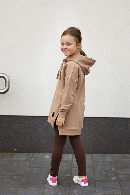 Legginsy dziewczęce długie Czekolada - Wualaa by Dolce Sonno