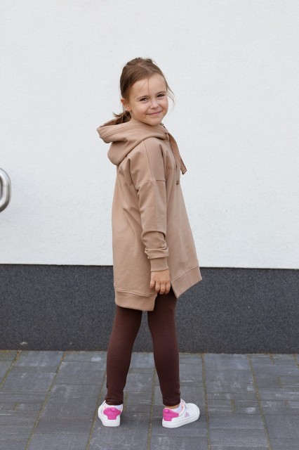 Legginsy dziewczęce długie Czekolada - Wualaa by Dolce Sonno