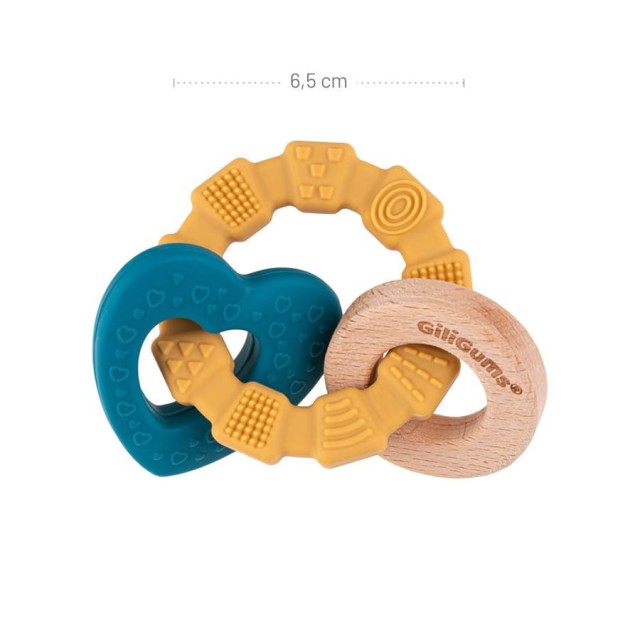 Giligums Gryzak silikonowy pierscień z sercem