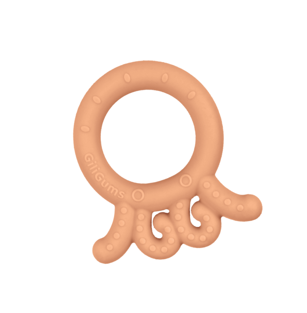 Giligums Gryzak silikonowy pomarańczowa ośmiornica