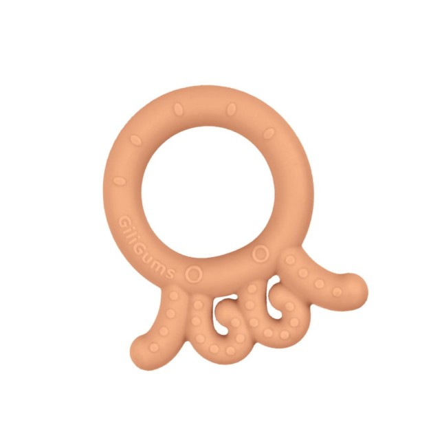 Giligums Gryzak silikonowy pomarańczowa ośmiornica