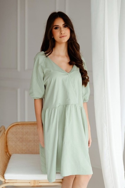 Koszula nocna do karmienia Megi/Szałwia - Dolce Sonno