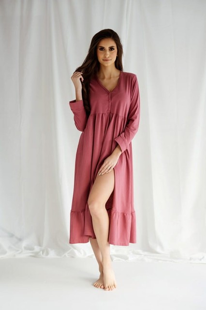 Długa koszula nocna damska Ina/ Malaga - Dolce Sonno