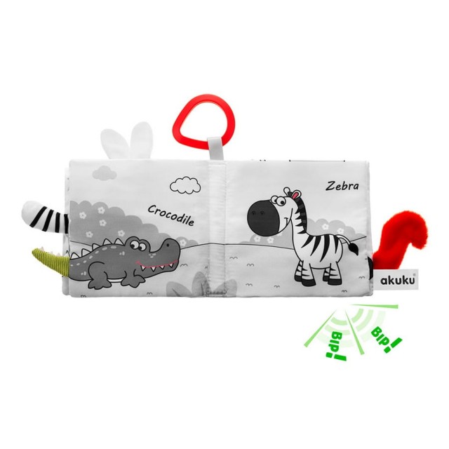Kontrastowa książeczka sensoryczna, Animal kingdom | A0481 Akuku