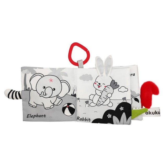 Kontrastowa książeczka sensoryczna, Animal kingdom | A0481 Akuku