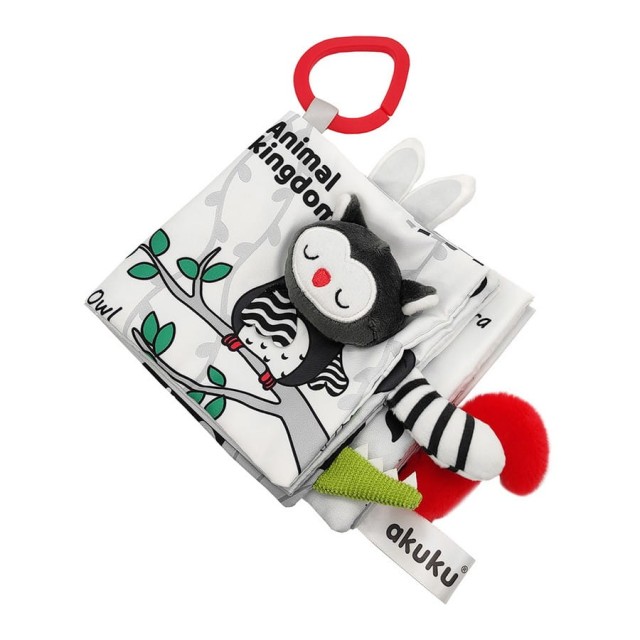 Kontrastowa książeczka sensoryczna, Animal kingdom | A0481 Akuku