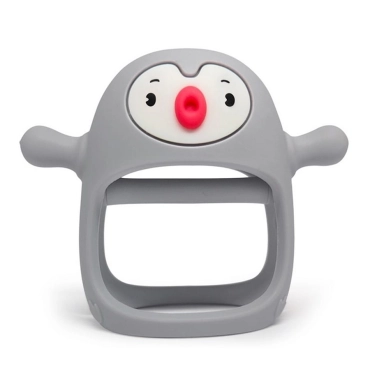Smily Mia Gryzak silikonowy Pingwin Light grey