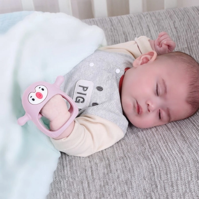 Smily Mia Gryzak silikonowy Pingwin Light pink