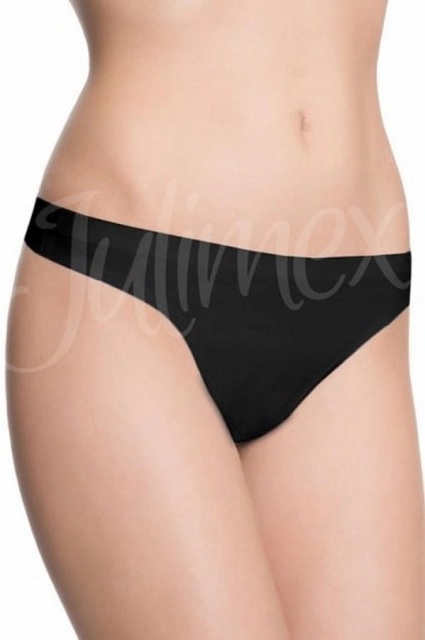 Stringi o obniżonej linii bioder, czarne | Panty - Julimex