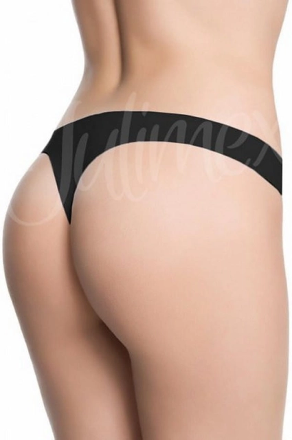 Stringi o obniżonej linii bioder, czarne | Panty - Julimex