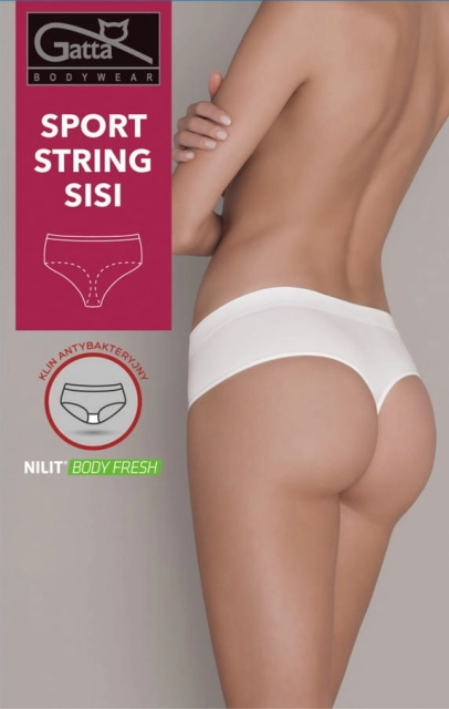 Stringi o obniżonej lini bioder, Stringi Sport Sisi - beżowe | Gatta