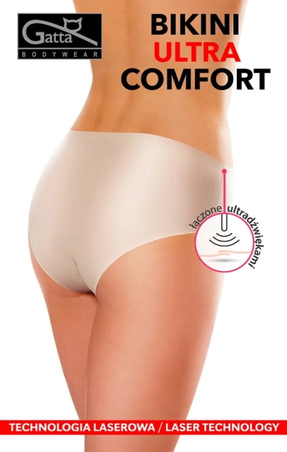Figi damskie Ultra Comfort Bikini, beżowe | Gatta - 41591