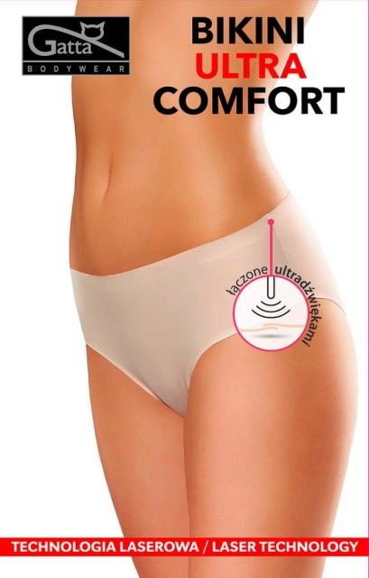 Figi damskie Ultra Comfort Bikini, beżowe | Gatta - 41591