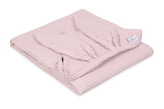 Okrycie kąpielowe Wafel Prestige Bunny 70x140cm - puder róż | Baby Matex - TB0546_10