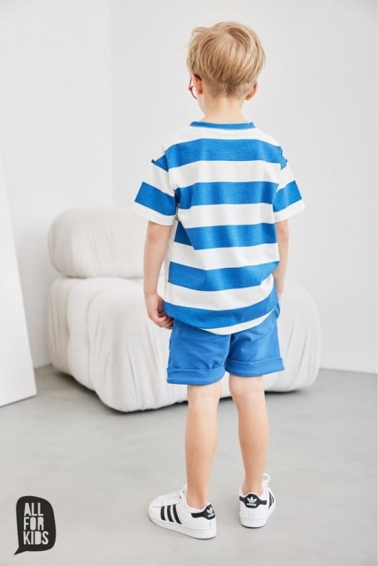 Szorty bawełniane dla chłopca, niebieskie - All for Kids