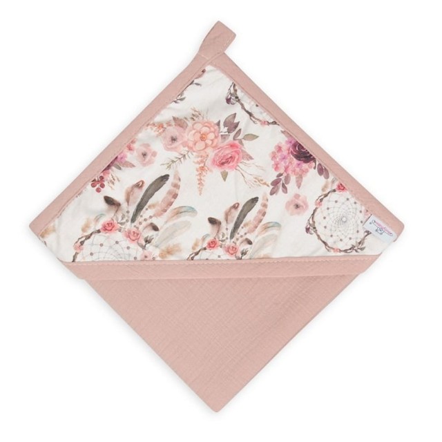Muślinowe okrycie kąpielowe "Muslin Design" - Puder róż | BabyMatex - TB0443_03