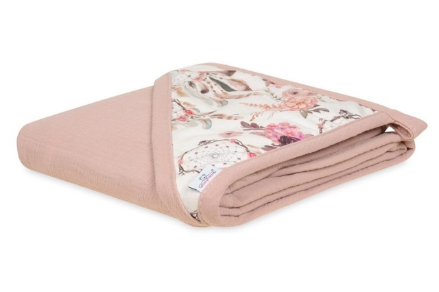 Muślinowe okrycie kąpielowe "Muslin Design" - Puder róż | BabyMatex - TB0443_03