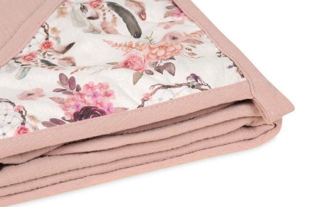 Muślinowe okrycie kąpielowe "Muslin Design" - Puder róż | BabyMatex - TB0443_03