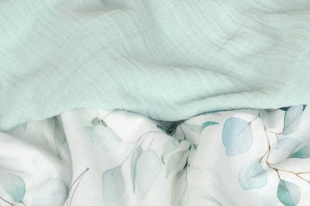Muślinowe okrycie kąpielowe "Muslin Design" - Mięta | BabyMatex - TB0443_05