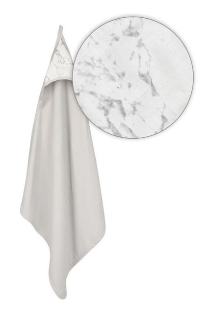 Muślinowe okrycie kąpielowe "Muslin Design" - Jasny szary | BabyMatex - TB0443_07