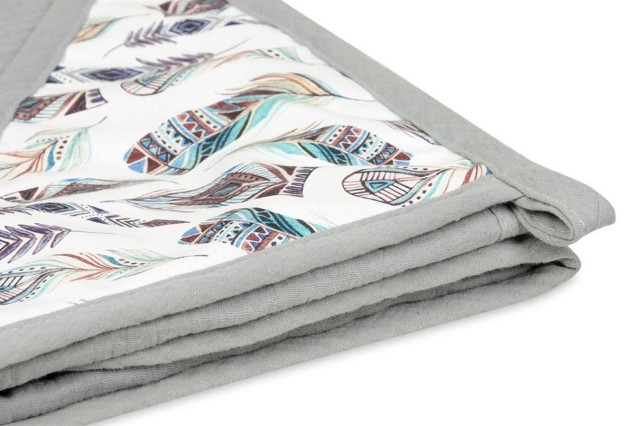 Muślinowe okrycie kąpielowe "Muslin Design" - szare | BabyMatex - TB0443_08
